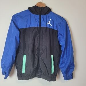 Michael Jordan  Boys Size Medium Lightweight Zip-Up Jacket Blue Black